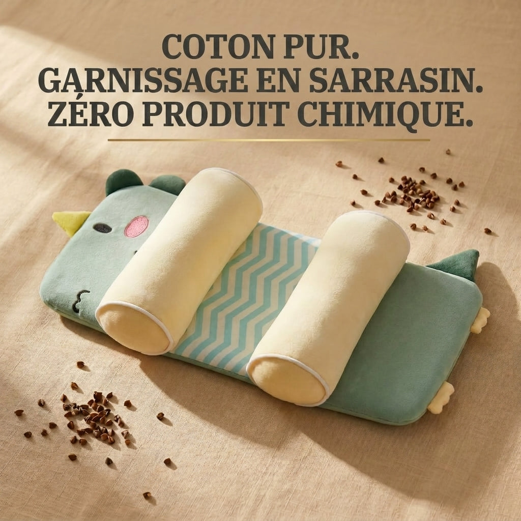 Coussin ergonomique bébé au sarrasin
